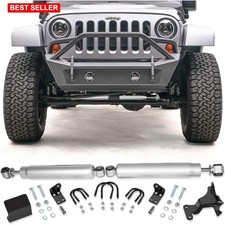 Steering Stabilizer Assembly 52cm Heavy-Duty Steel Chrome Performance Jeep picture