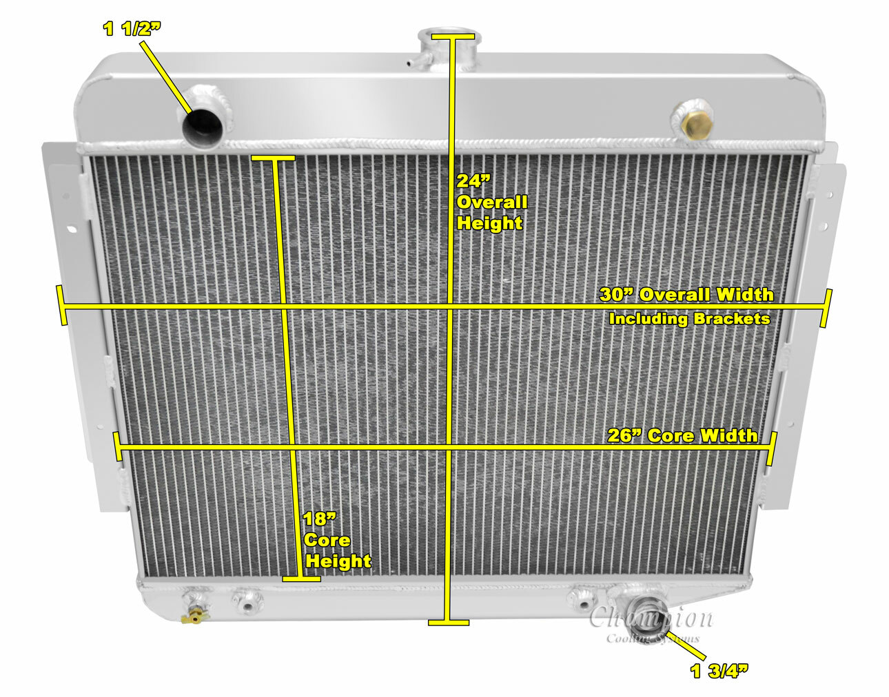 74 75 76 77 78 Dodge Ramcharger 4 WD Champion 3 Row Aluminum Radiator CC889 74 75 76 77 78 Dodge Ramcharger 4 WD Champion 3 Row Aluminum Radiator CC889