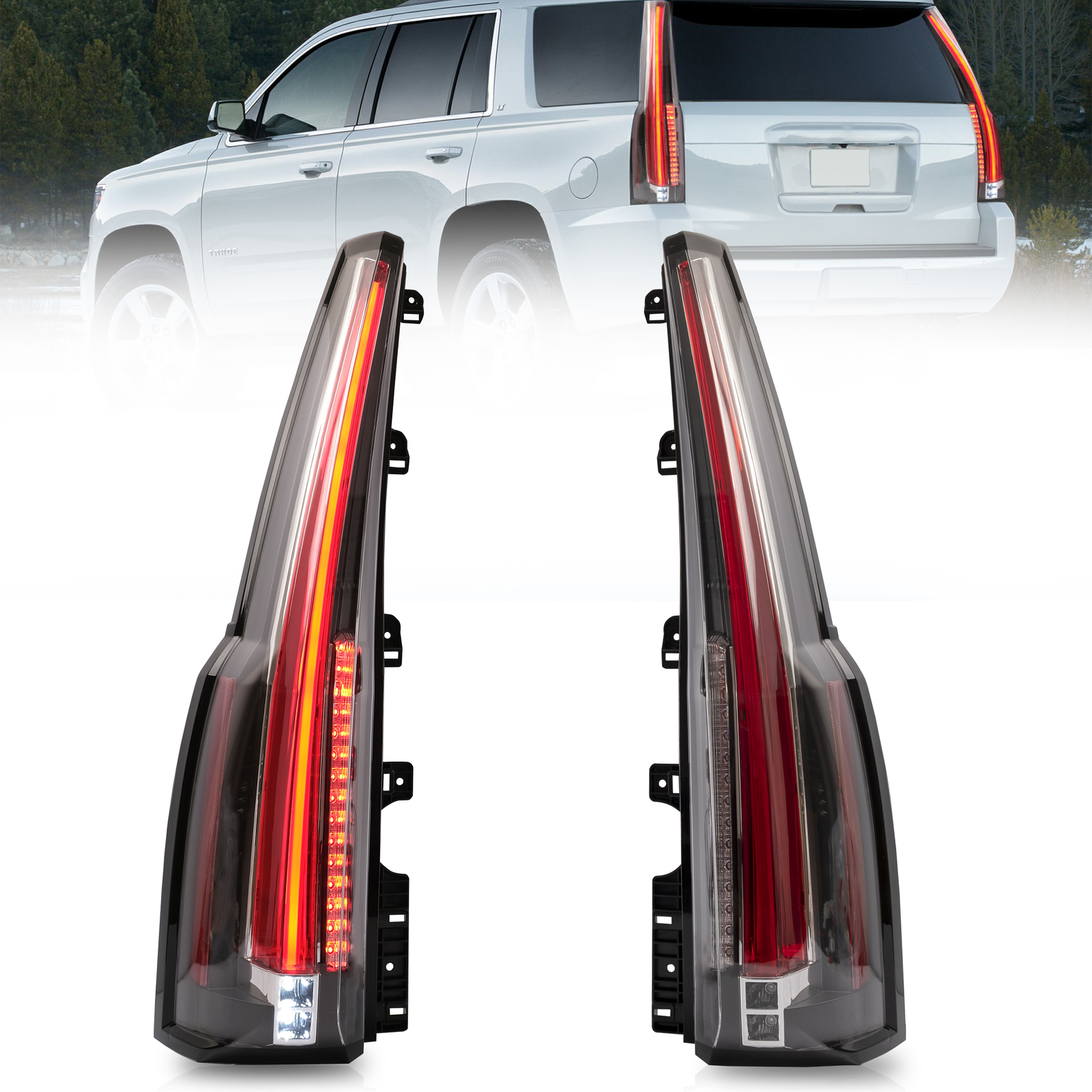 Tail Lights LED For Chevrolet Tahoe Suburban 2015-2020 Rear Lamp Escalade Style