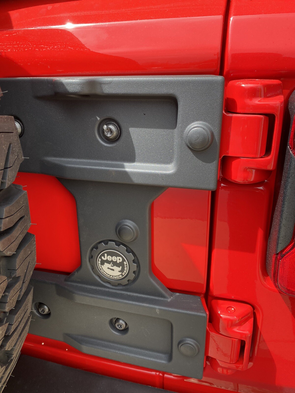 2018-2026  Jeep Wrangler JL Oversized Spare Tire Carrier Tailgate Reinforcement