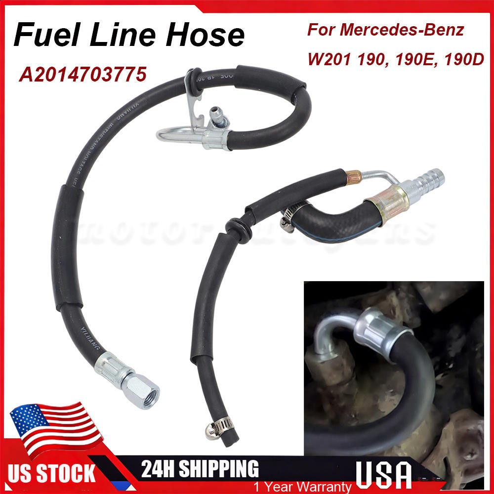 Fuel Line Hose For Mercedes 190E W201 Stainless Steel A2014703775 Replacement