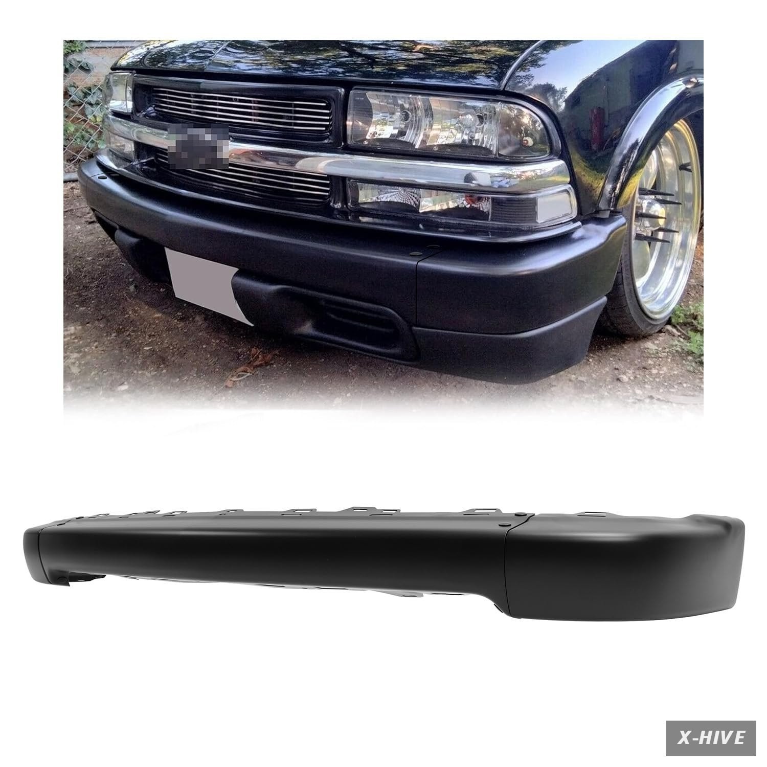 Bumpers Steel 1 HECASA Front Bumper Face Bar 15007660 W/O Molding Holes