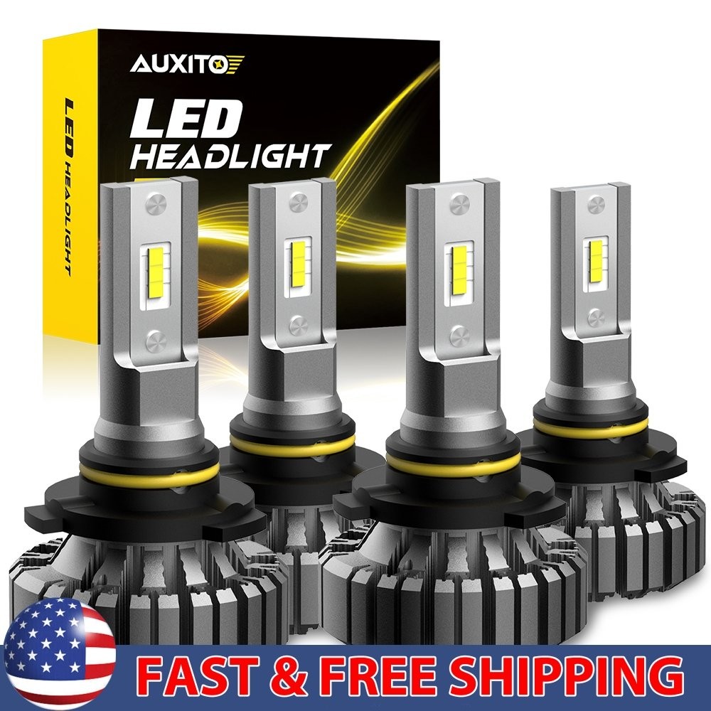 Fanless 9005 9006 LED Bulb Headlight Conversion Kits 20000LM 6000K White 2/4X