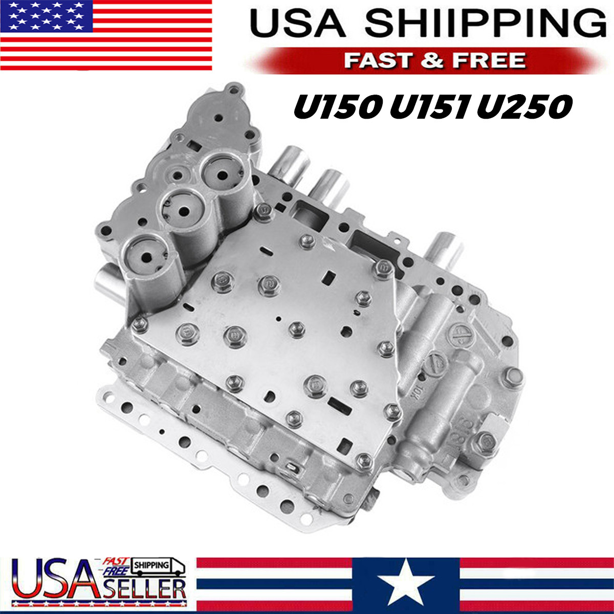 U150 U151 U250 Transmission Valve Body w/ 7 Solenoid For Toyota Lexus 2004-2014