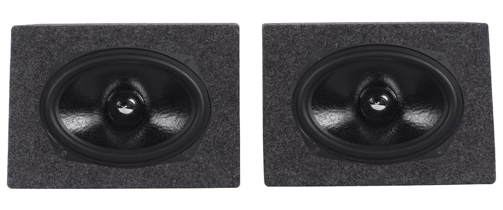 2) Rockville RVL69W 6x9 600w Competition Cast Aluminum Car Subwoofers+Enclosures