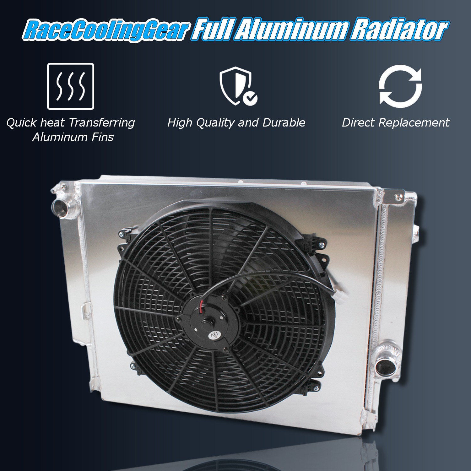 Fit For 1988–1991 BMW E30 325i 325is 325iX 2.5L 2ROW Radiator Shroud Fan