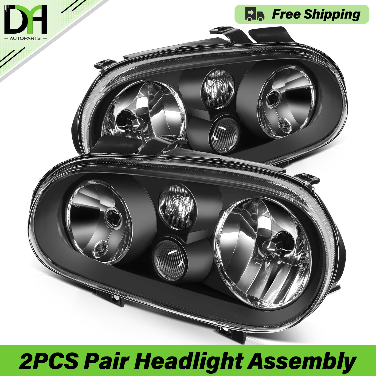PAIR/2PCS Halogen Headlamp Headlight Assembly For Volkswagen Golf MK4 1999-2006 PAIR/2PCS Halogen Headlamp Headlight Assembly For Volkswagen Golf MK4 1999-2006