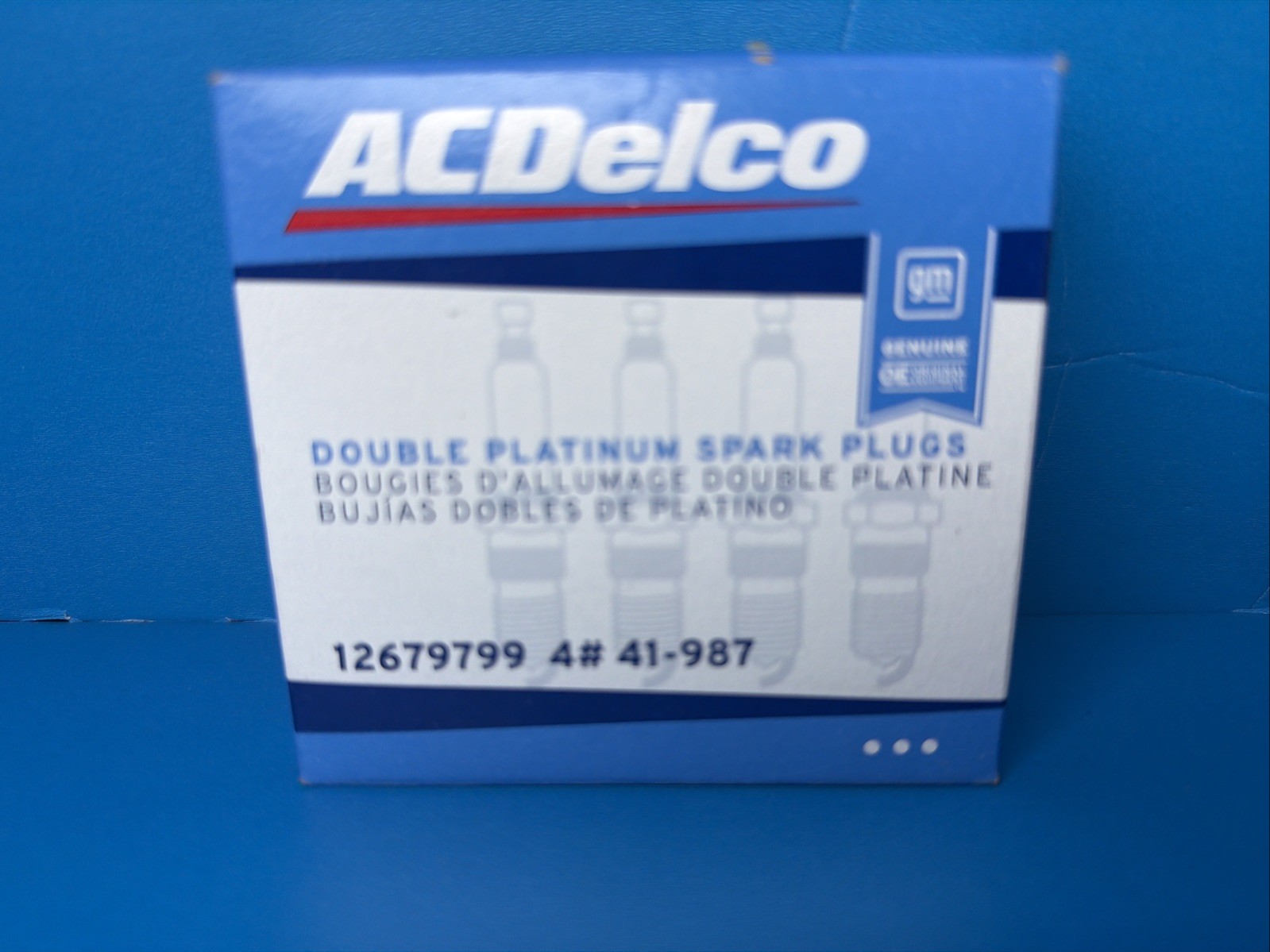 (QTY 4) ACDelco 41-987 12679799 Double Platinum Spark Plug Fits 2000-05 Deville
