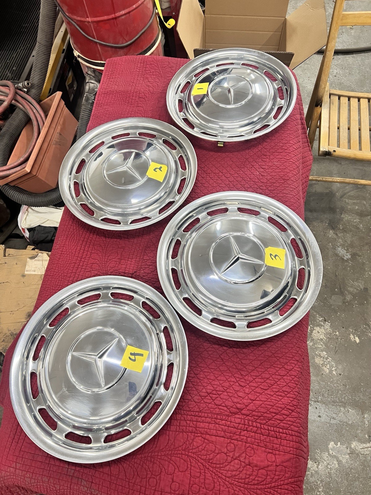 Set of 4 Vintage OEM Mercedes Benz 14\ Set of 4 Vintage OEM Mercedes Benz 14\