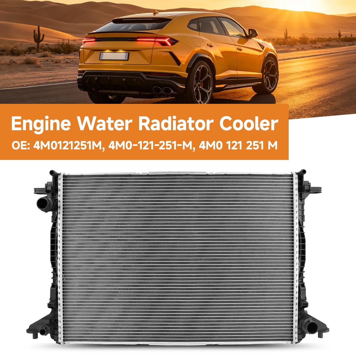 Radiator For Bentley Bentayga 4.0 V8 2017 2018 2019 2020 4M0121251M NEW