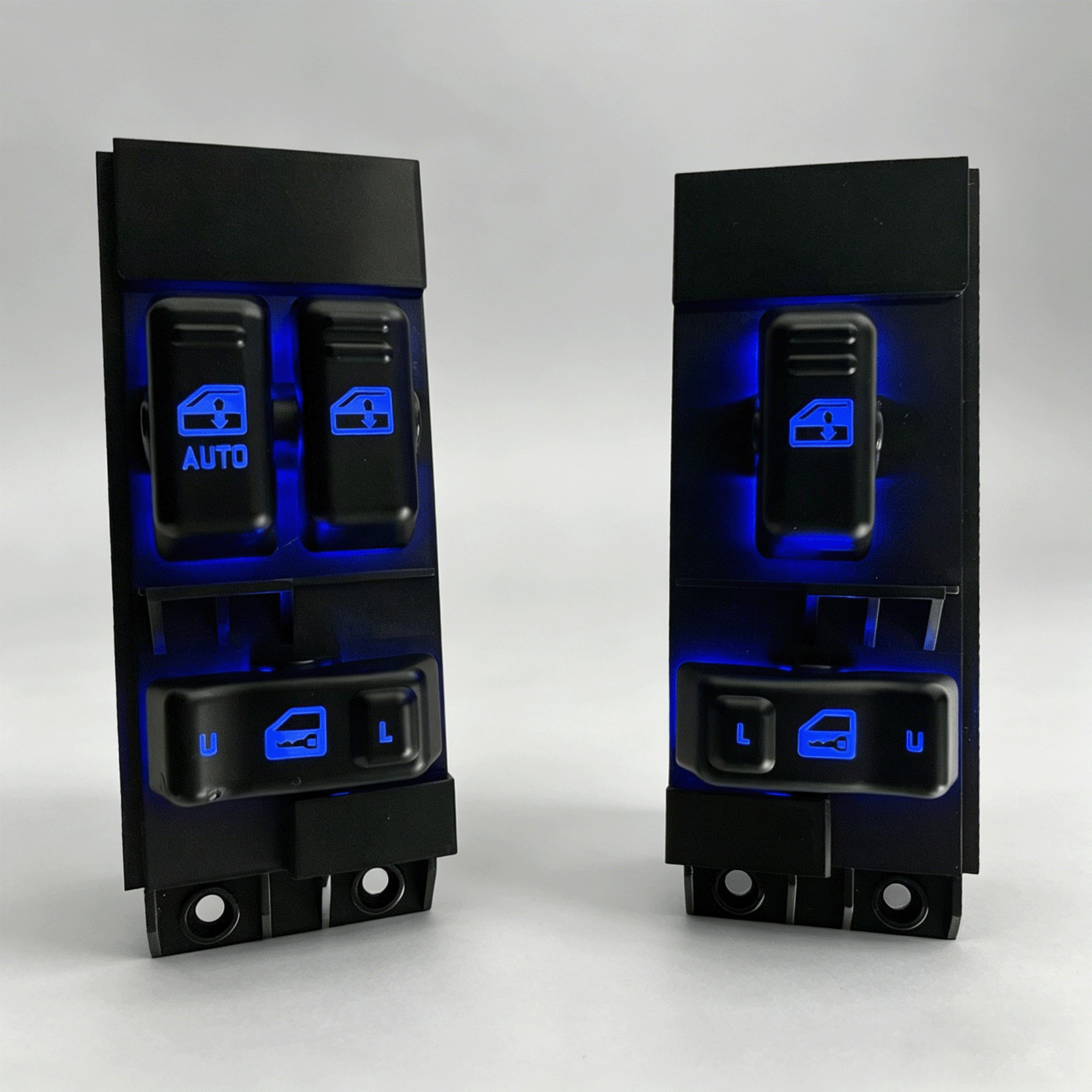 New Blue LED 99-02 Silverado Sierra Driver Side Power Window Control Switch Set