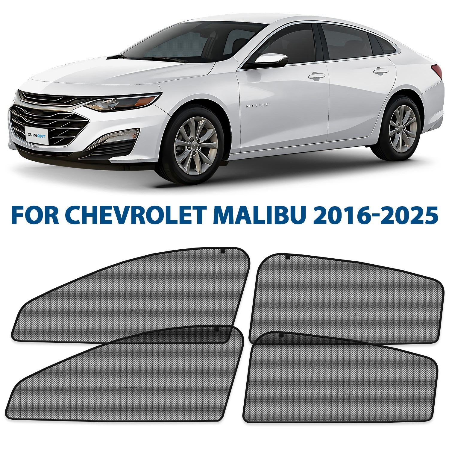 Car Shades for Side Windows Sunshade Protector for 16-25 Chevy Malibu