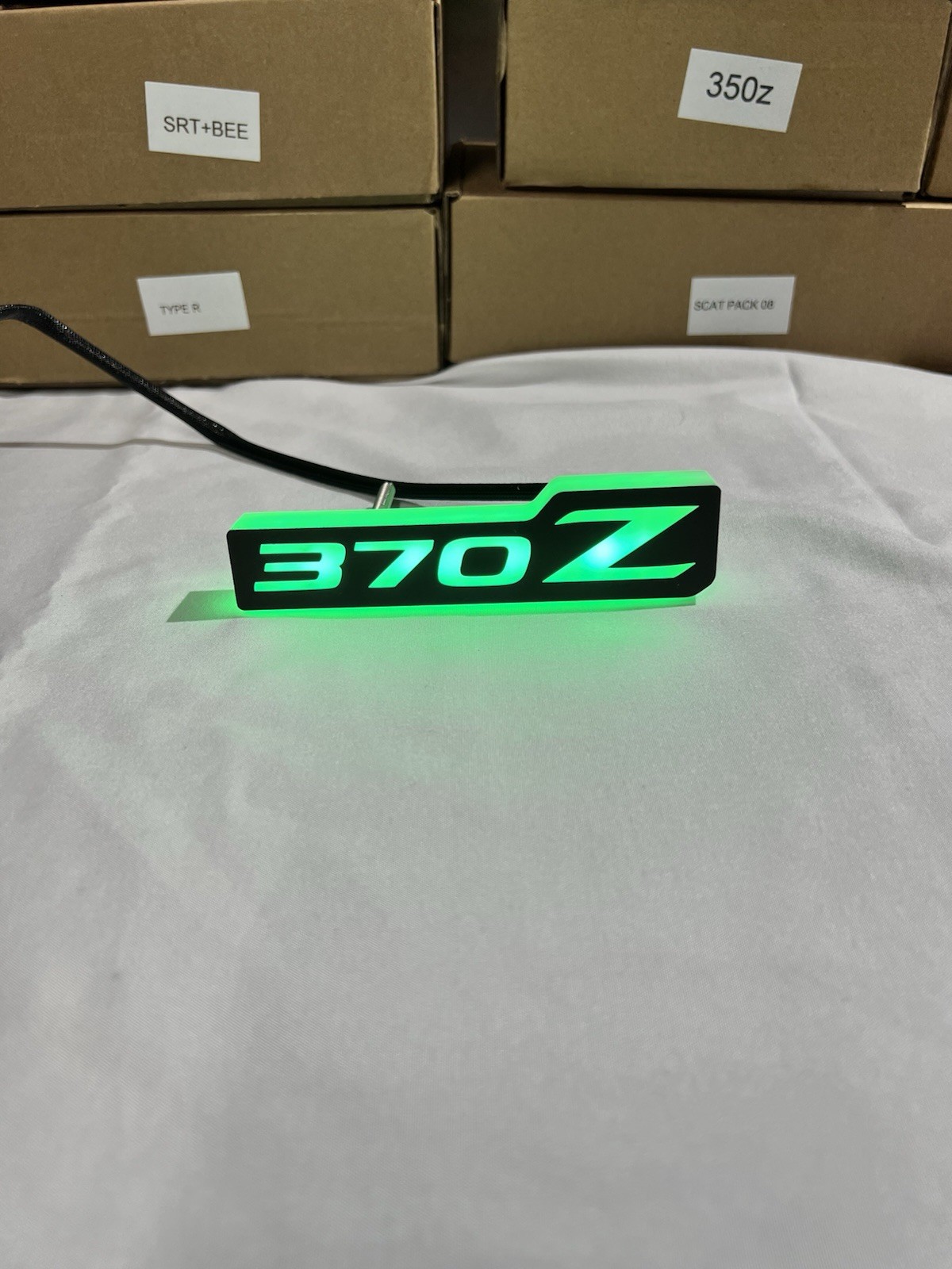 🔴 Nissan 370Z Front Grill Badge Emblem Led RGB Bluetooth APP Controlled 