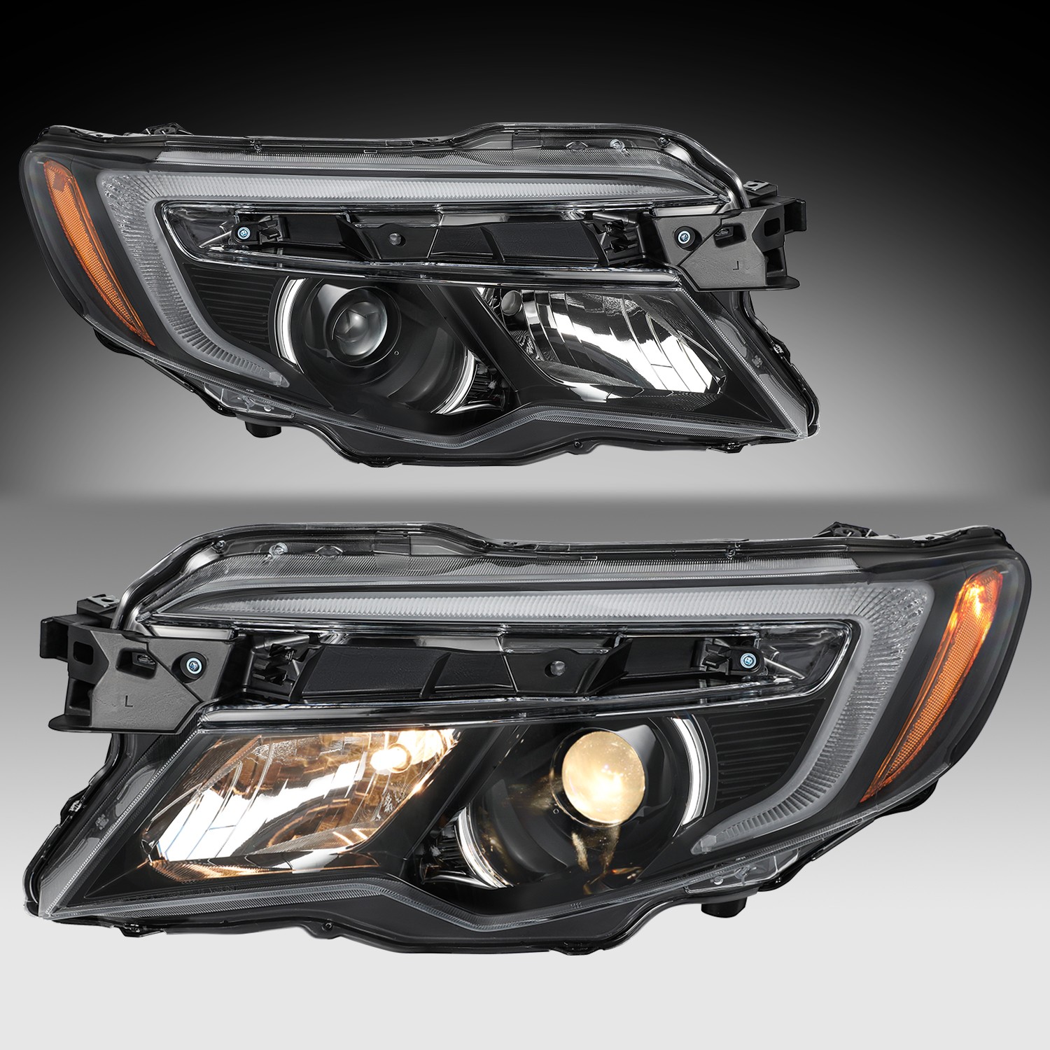 For 16-18 Honda Pilot LX/17-20 Ridgeline Halogen w/o LED DRL Headlights Pair For 16-18 Honda Pilot LX/17-20 Ridgeline Halogen w/o LED DRL Headlights Pair