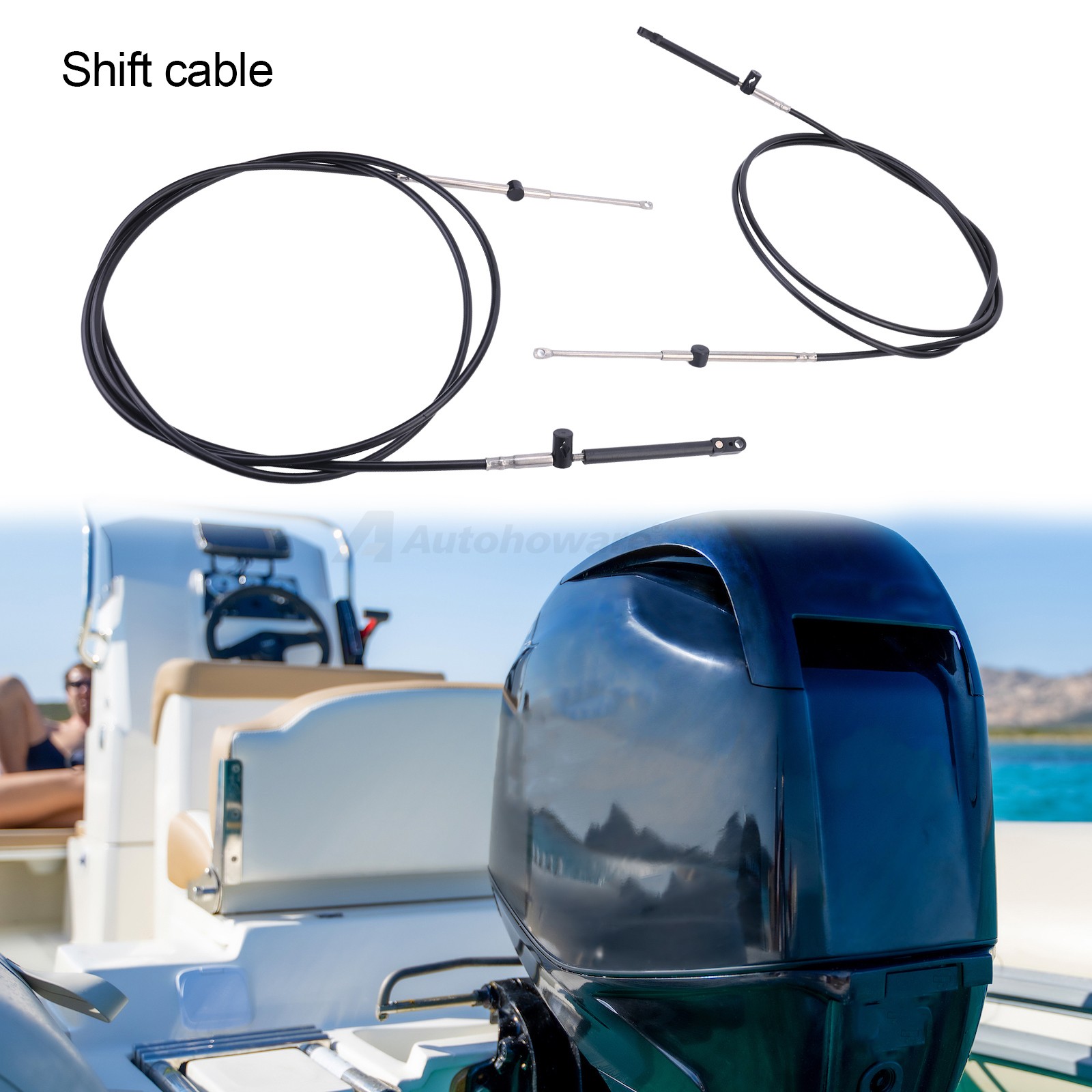 2PCS 10FT Shift Cable CC17910 For Mercury Marine