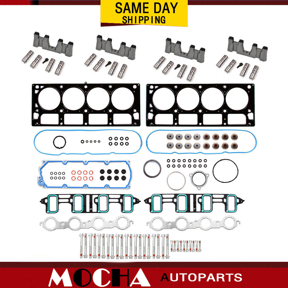 Head Gasket Set Bolts Lifters Fit 07-16 Chevy GM LS 6.0L 6.2L Non-AFM