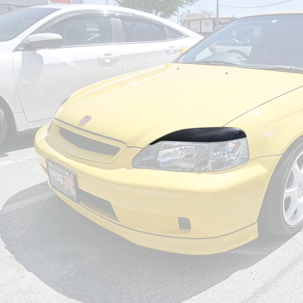 Fits 99-00 Honda Civic Upper Headlights Eyelids Eyebrows Covers (ABS)
