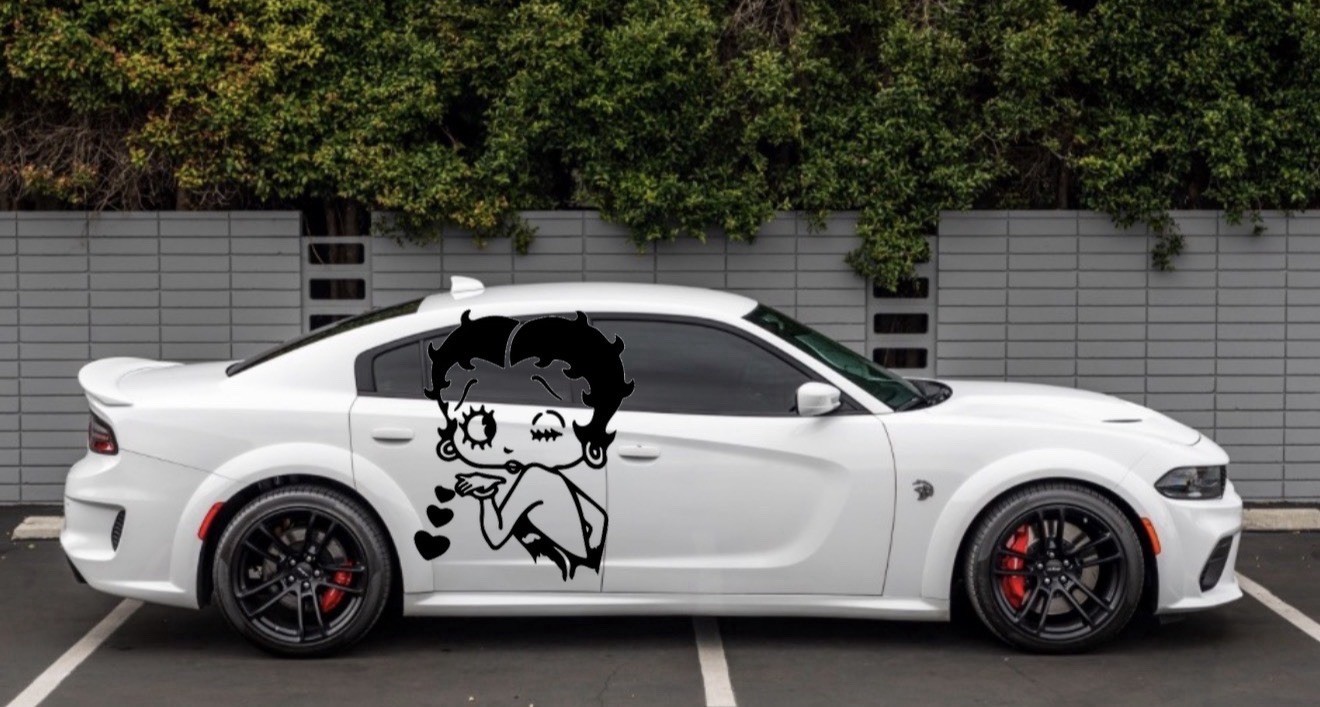 2x Large Betty Boop Decals