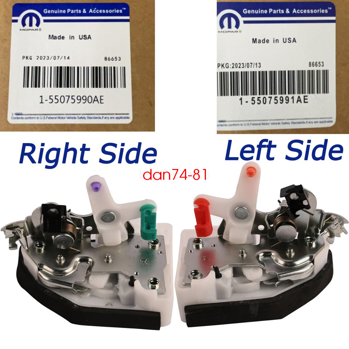 2x Full Metal Front Left&Right Door Latch For 1997-2002 Jeep Wrangler TJ