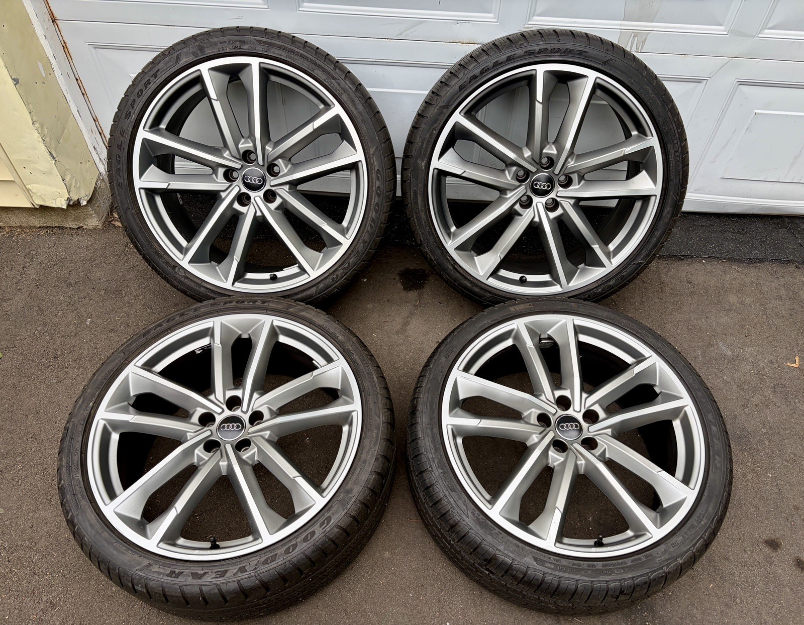 Audi S6 A6 A8 A7 RIMS wheel 21 x 8.5 Dark Silver Matte Tires Set OEM Audi S6 A6 A8 A7 RIMS wheel 21 x 8.5 Dark Silver Matte Tires Set OEM