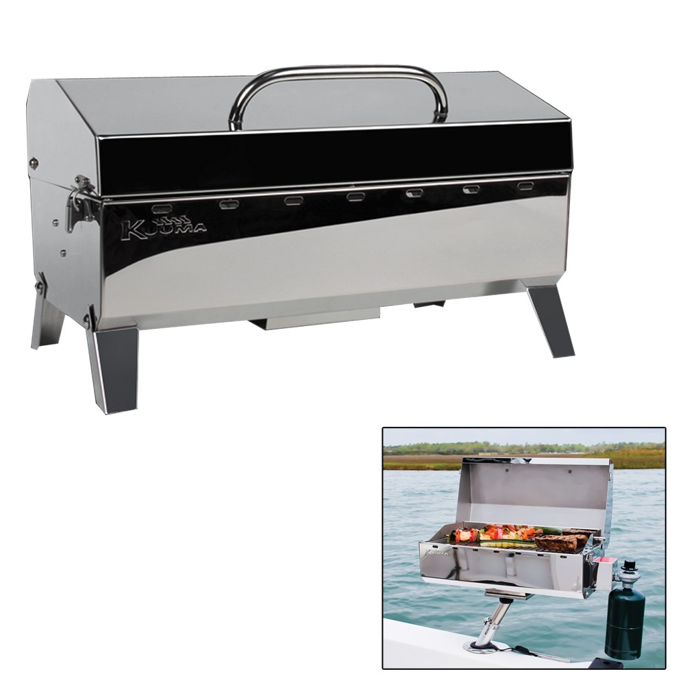 Kuuma Stow N� Go 160 Gas Grill Stainless Steel Portable Boat RV Camping BBQ