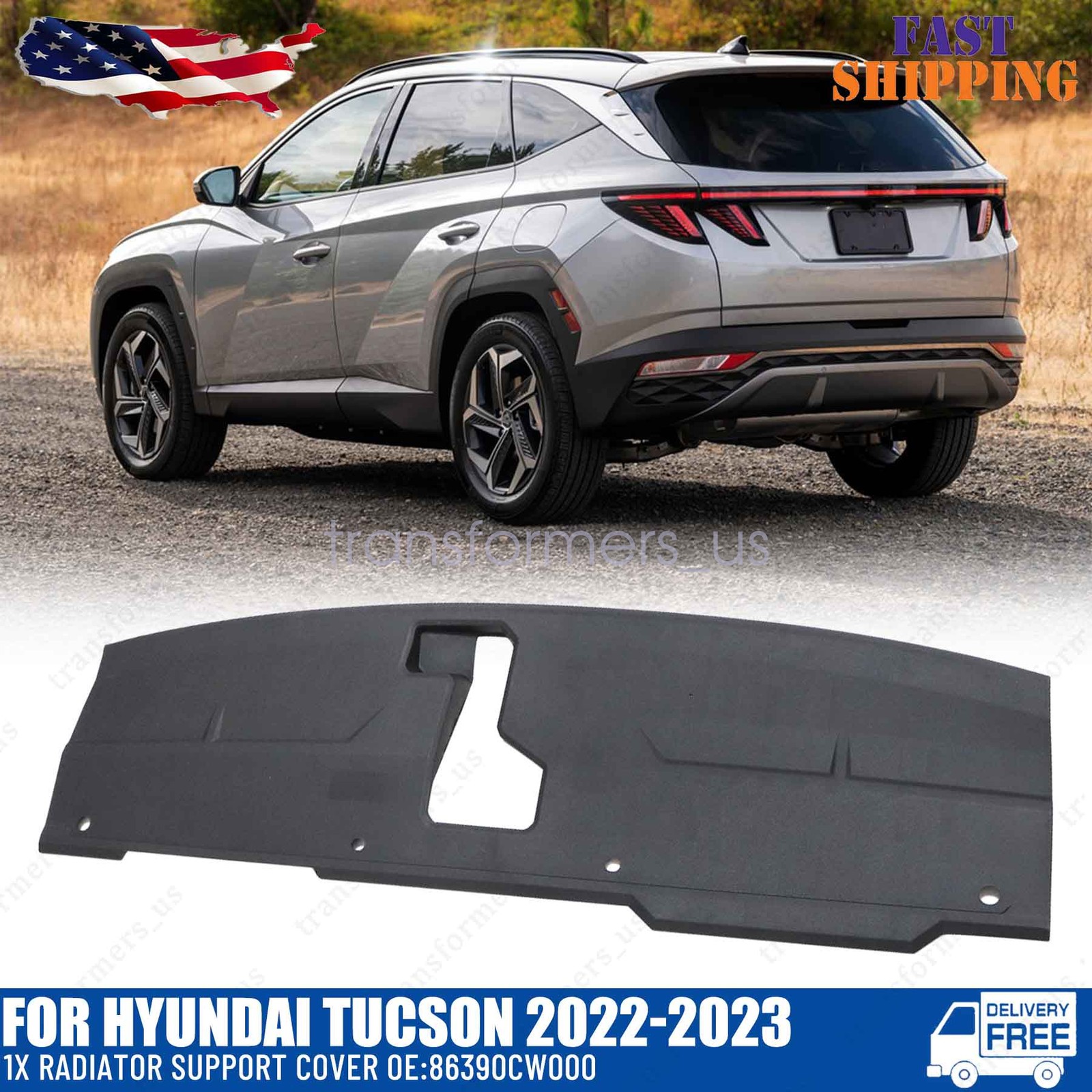 1x For Hyundai Tucson 2022-2024 Radiator Support Cover 86390CW000