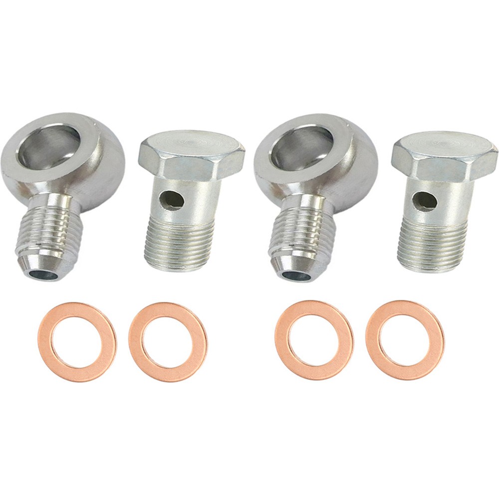2 Set Bolt Fittings M10 x 1.0 (Metric 10mm) to 3AN -3 AN3 Stainless Steel HOT