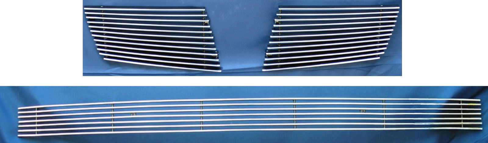 For 04-06 2004 2005 2006 Nissan Maxima Polished Combo 3PC Combo Billet Grille