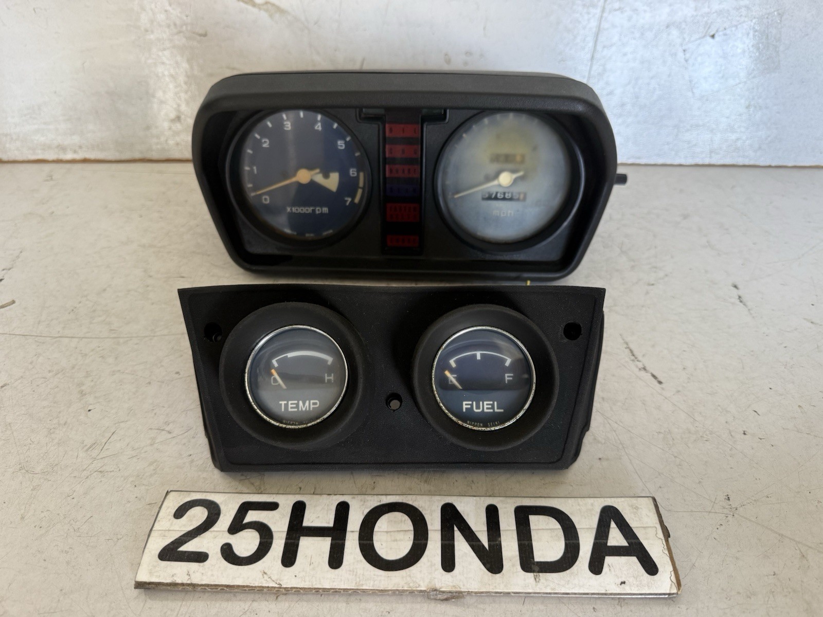 1973-1979 Honda Civic Cvcc 5 Speed Factory Instrument Cluster Speedo Rare OEM 1973-1979 Honda Civic Cvcc 5 Speed Factory Instrument Cluster Speedo Rare OEM