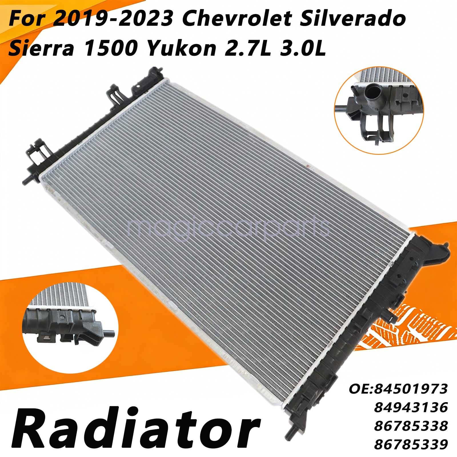 For 2019-2023 Silverado Sierra 1500 Tahoe Yukon 2.7L 3.0L Radiator 13843