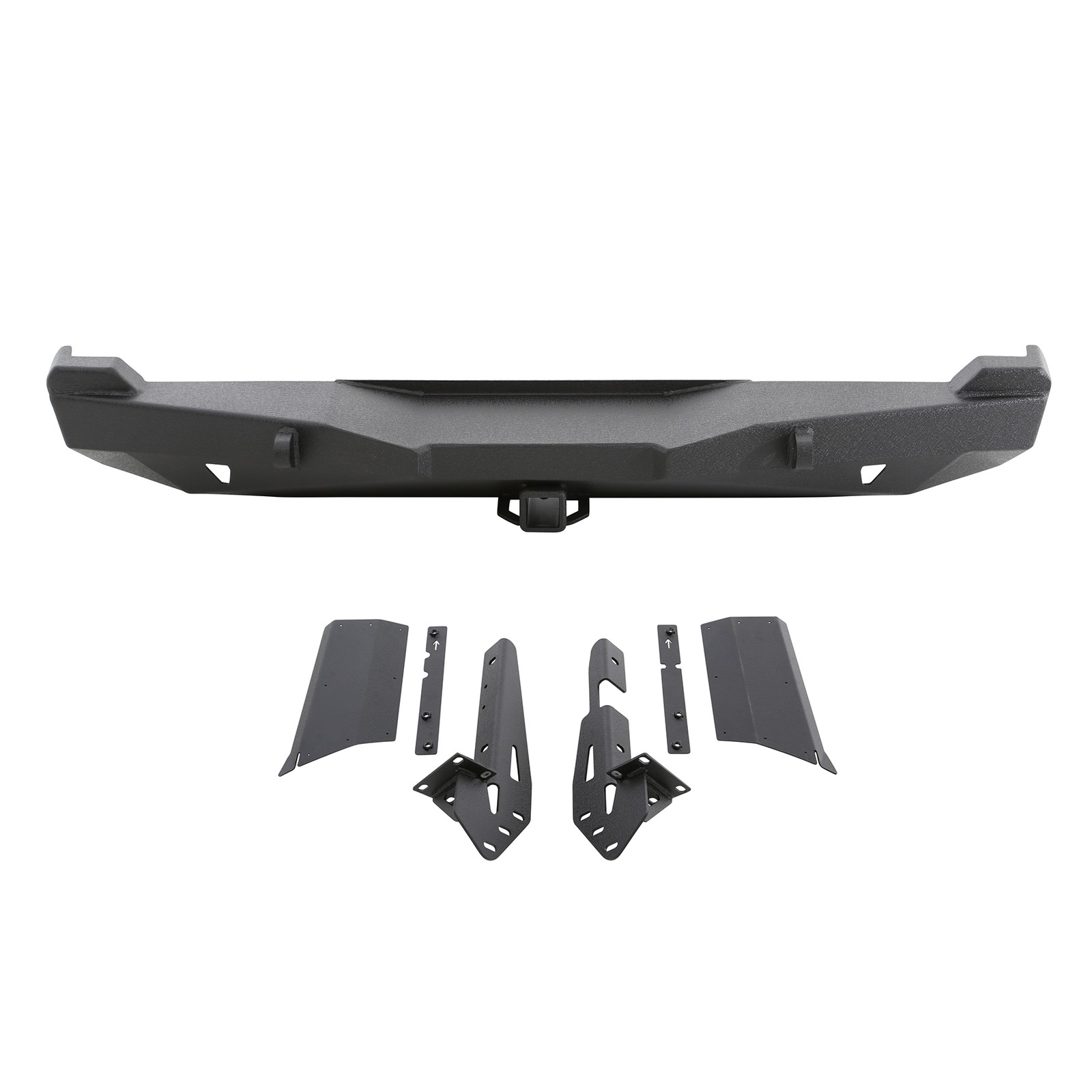 Smittybilt 76850 XRC Rear Bumper Hitch Textured Blk for 84-01 Jeep Cherokee XJ