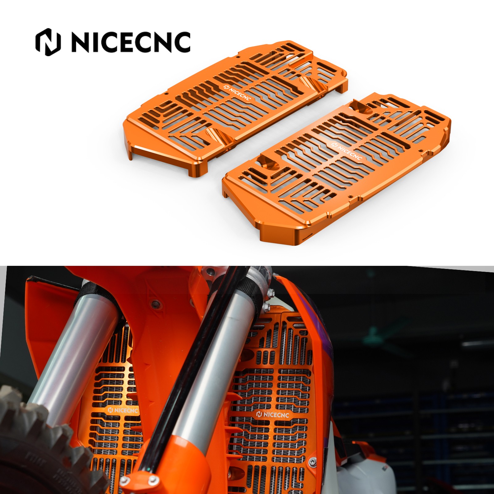 NICECNC Radiator Guards For KTM 150-450 SX XC F EXC EXCF XCW XCFW XW-F 2024-2026 NICECNC Radiator Guards For KTM 150-450 SX XC F EXC EXCF XCW XCFW XW-F 2024-2026