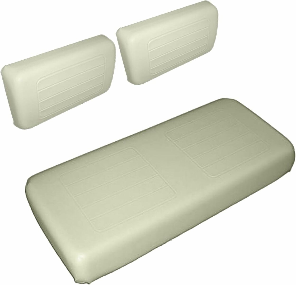 Yamaha G2 Golf Cart Seat Back and Bottom Ivory Cushion Set Fits 1985-1991