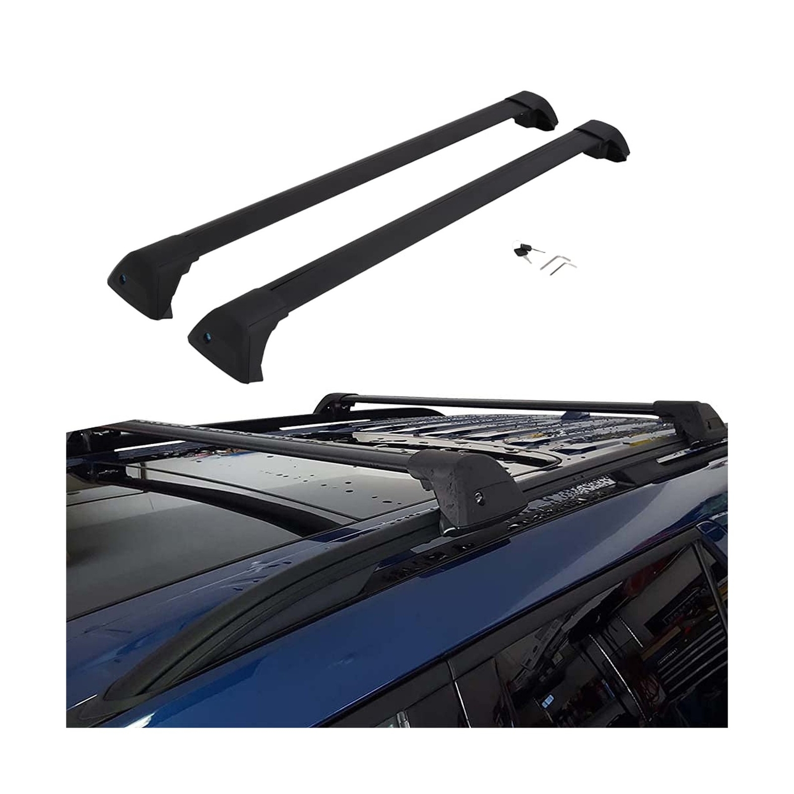 Black Roof Rack Cross Bars fit for Ford Explorer 2020-2024 XLT,Limited,ST Acc...
