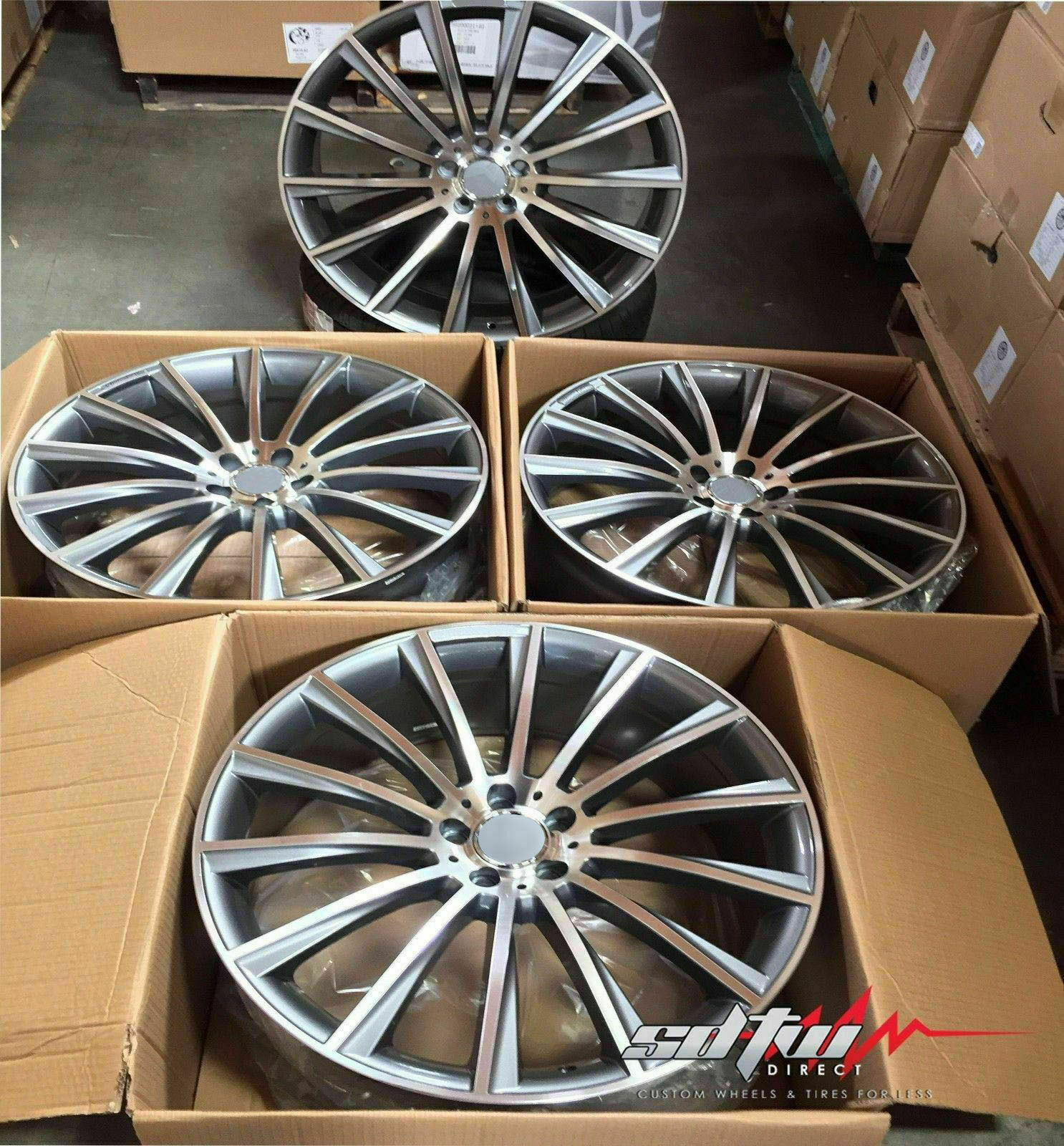 20x8.5 / 20x9.5 Wheels Fit Mercedes S560 S550 S500 CL550 20 Inch Rims Set 4