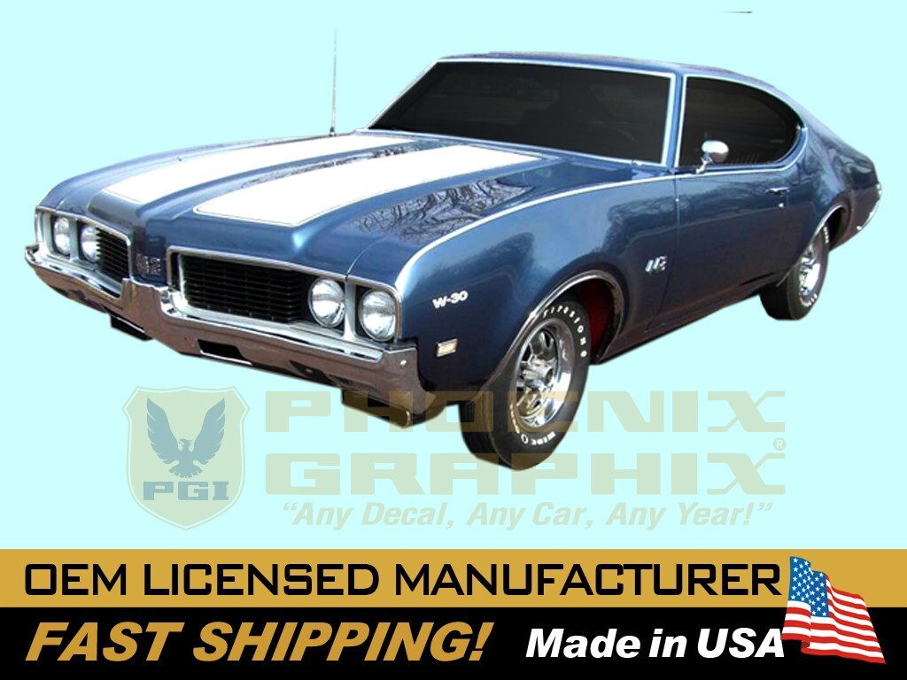 1969 Oldsmobile 442 W29 Stripe W42 Special Hood & Deck Decals Stripe Stencil Kit