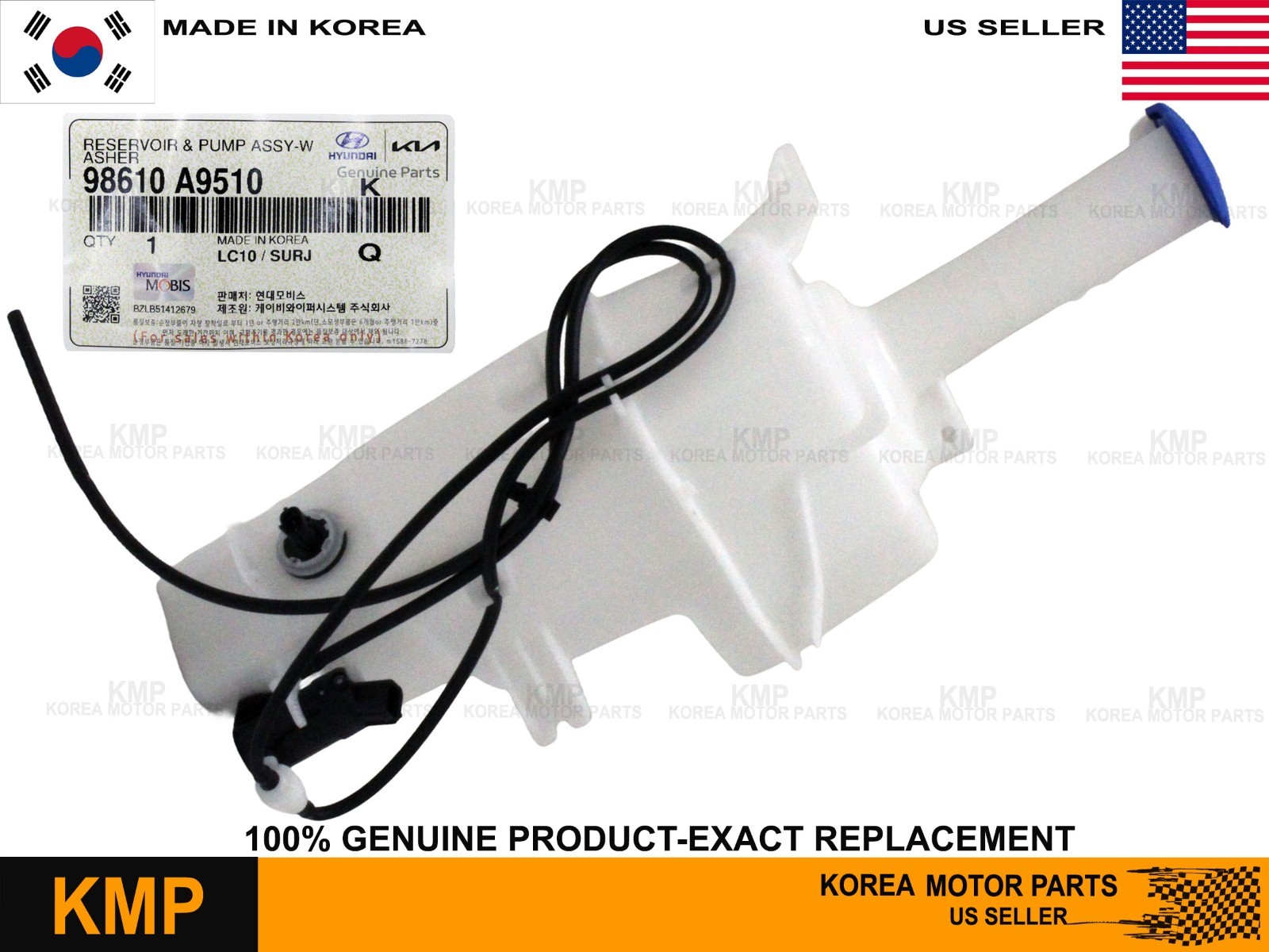 Genuine⭐ Windshield Washer Reservoir & Pump for 2015-2021 Kia Sedona 98610-A9510 Genuine⭐ Windshield Washer Reservoir & Pump for 2015-2021 Kia Sedona 98610-A9510