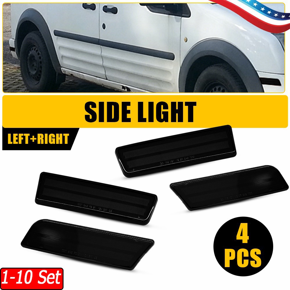 1-10x Front & Rear Side Marker Light Housing Kit For 10-13 Ford Transit Connect