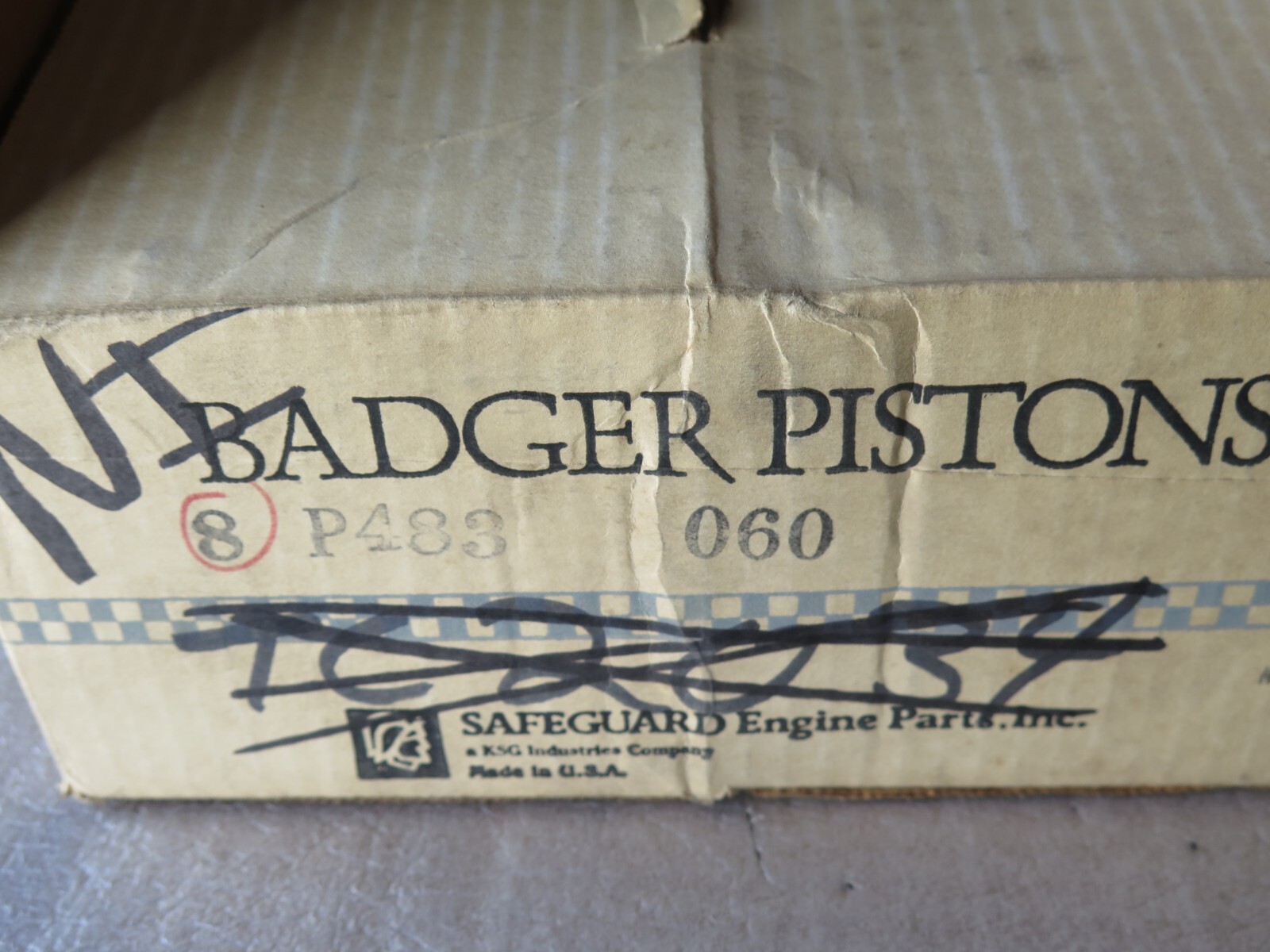 Badger P483 .060 Piston Set of 8. Fits: Pontiac V8 4.9L 1977-81 (7-B1) Badger P483 .060 Piston Set of 8. Fits: Pontiac V8 4.9L 1977-81 (7-B1)