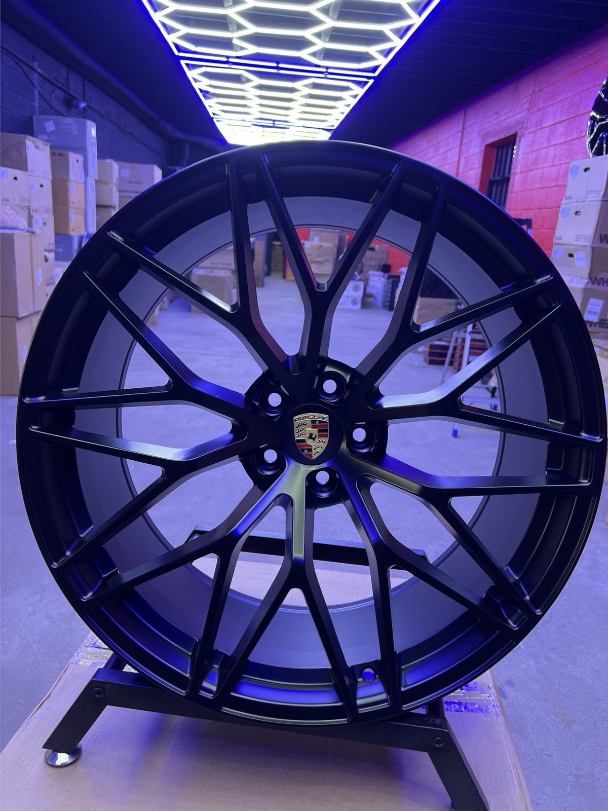 21” Staggered Satin Black Wheels 5x112 Fits Porsche Macan Set of 4