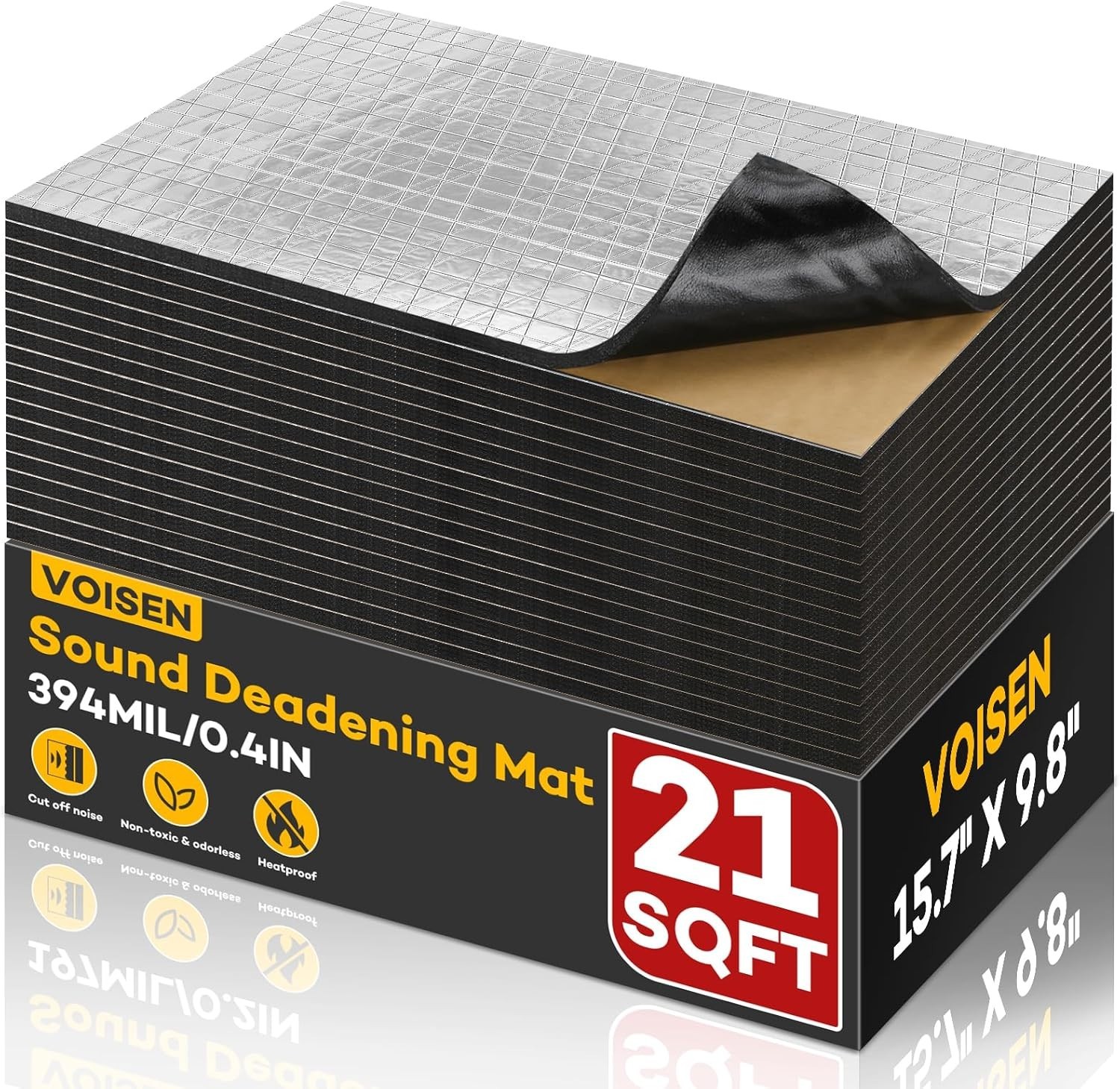 VOISEN Sound Deading Material For Cars 394 mil(10mm) Sound Deadening Foil VOISEN Sound Deading Material For Cars 394 mil(10mm) Sound Deadening Foil