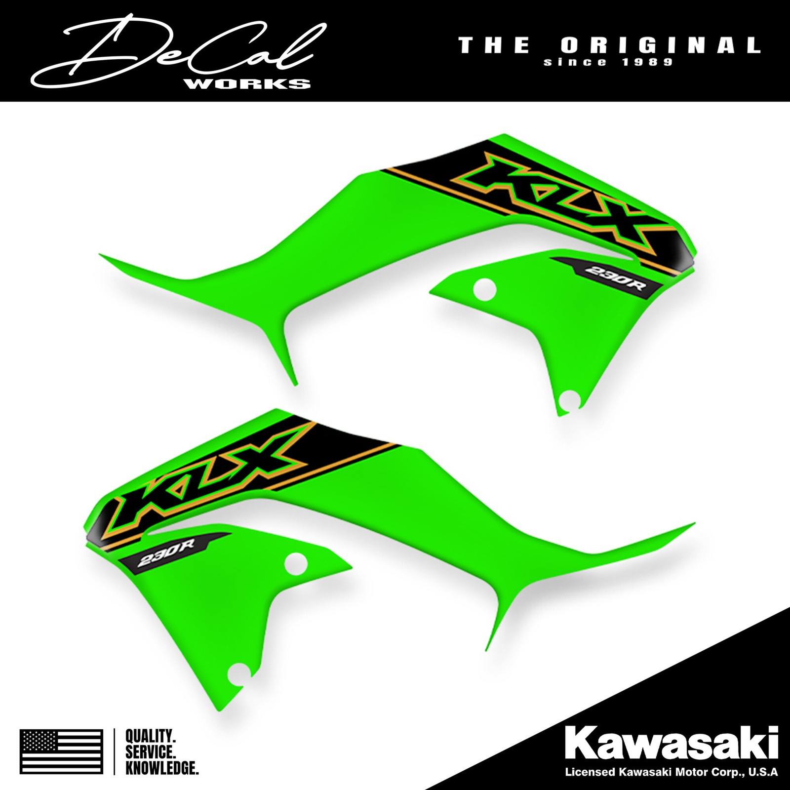 Officially Licensed Kawasaki KLX 230R Design Replica Rad Shroud Graphics Kit