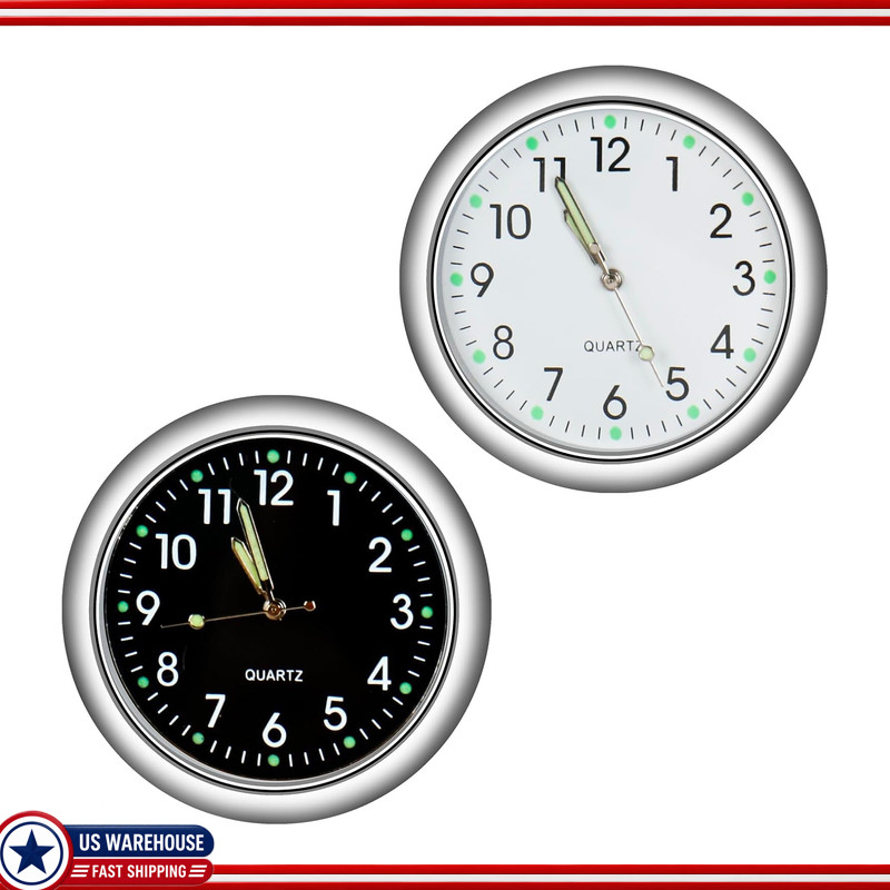 Small Luminous Analog Stick-On Clock Car Dashboard, Tiny Battery Quartz, Bike, B Small Luminous Analog Stick-On Clock Car Dashboard, Tiny Battery Quartz, Bike, B