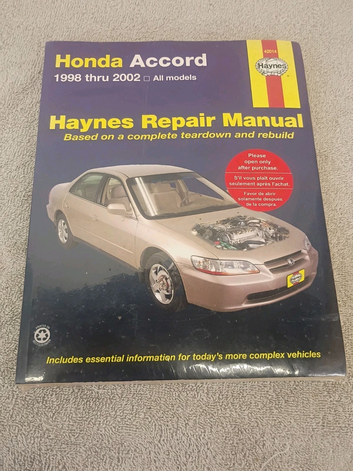 NOS SEALED Honda Accord 1998-2002 Haynes repair manual 42014