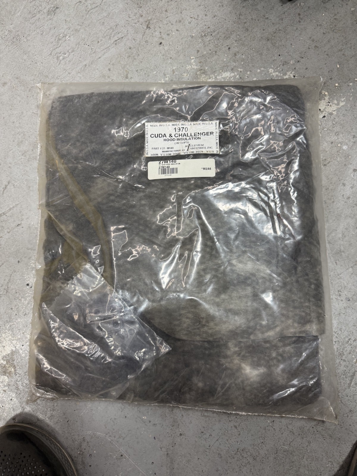 1970-74 Cuda/Challenger Hood Insulation (NEW IN PACKAGE)