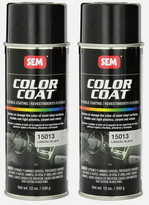 SEM 15013 Pack of 2 Color Coat Landau Black Spray Paint Aerosol Can 12 oz. each SEM 15013 Pack of 2 Color Coat Landau Black Spray Paint Aerosol Can 12 oz. each