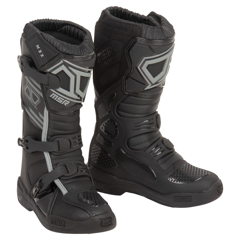 MSR™ Youth M3X Motocross / Dirt Bike Boots Size 2, Black MSR™ Youth M3X Motocross / Dirt Bike Boots Size 2, Black
