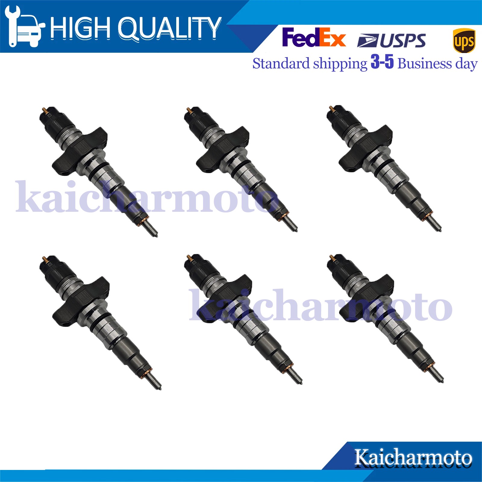 6PCS Diesel Fuel Injector for CASE Iveco New Holland 2855135 0445120075 New
