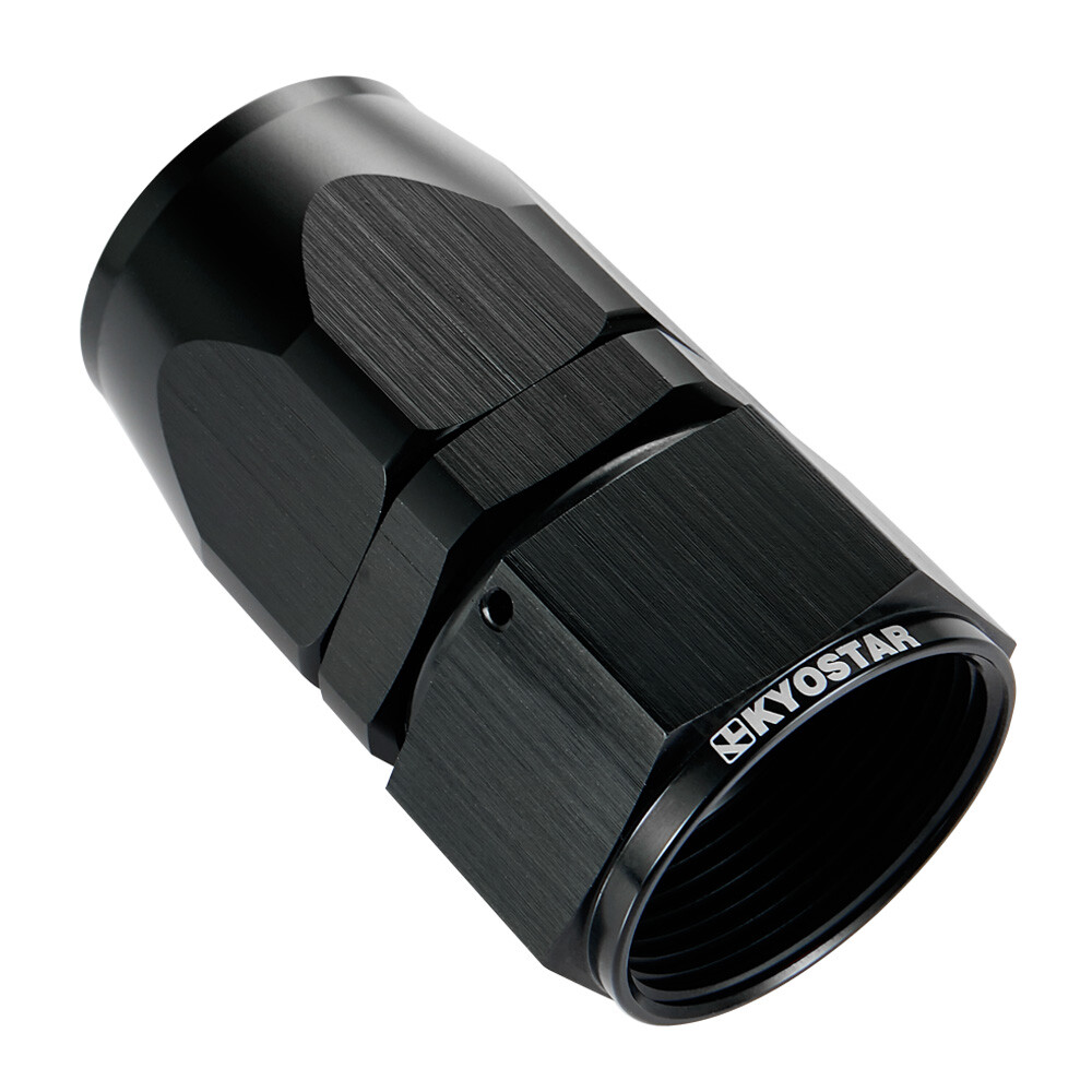 New 20AN Straight Female Swivel Hose End Oil Fuel Fitting Adapter Aluminum Black