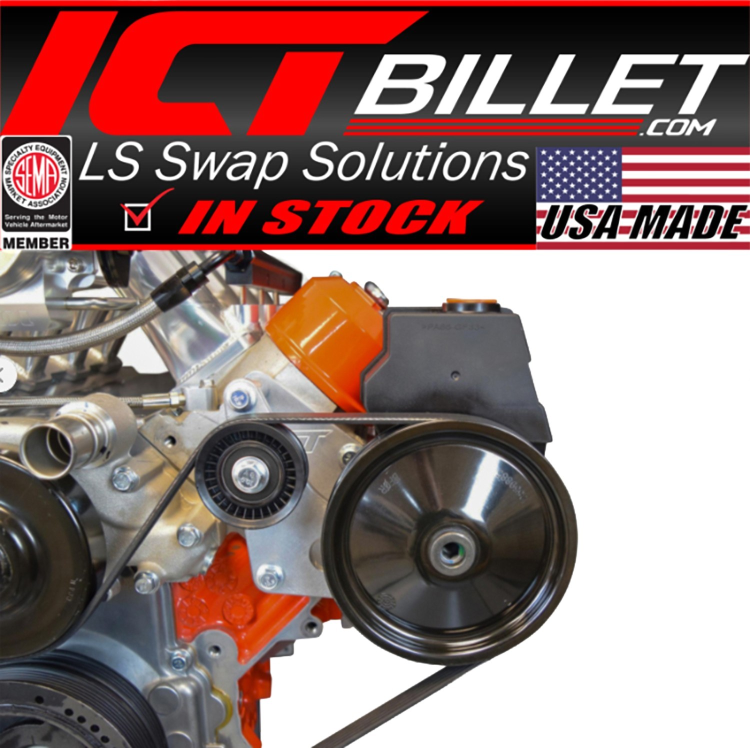 Power Steering Bracket Kit Compatible with LS Corvette LS2 LS3 CTSV G8 SS(use...